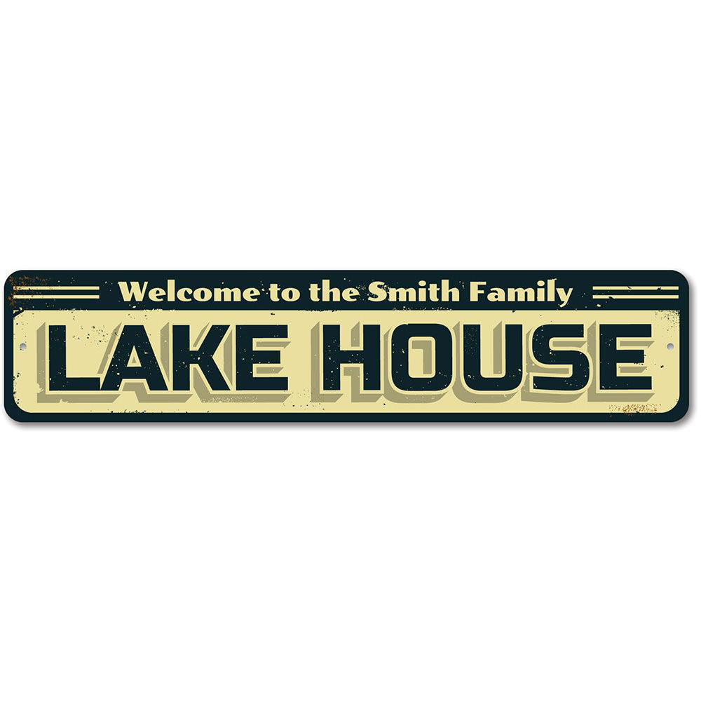 Family Lake Name Aluminum Sign Lizton Sign Shop, Inc 