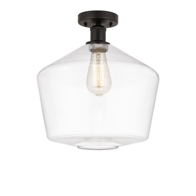 Plafonnier semi-encastré en verre Amylea