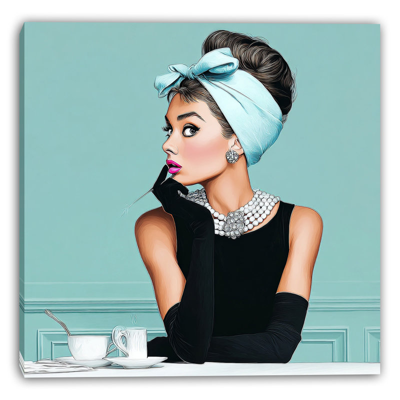 «Cafe Chic», art mural sur toile tendue, H 30 po x l 30 po