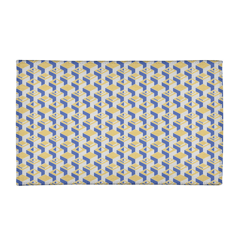 Chenille Geometric Indoor Rug, Rectangle 5' x 7'