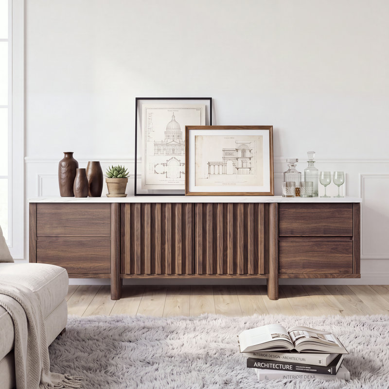 Meuble télé 64,4 po Kensley, Brown Wood