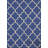 Durrant Dark Blue Hand Tufted Wool Ivory Traditional Trellis Area Rug-29974282