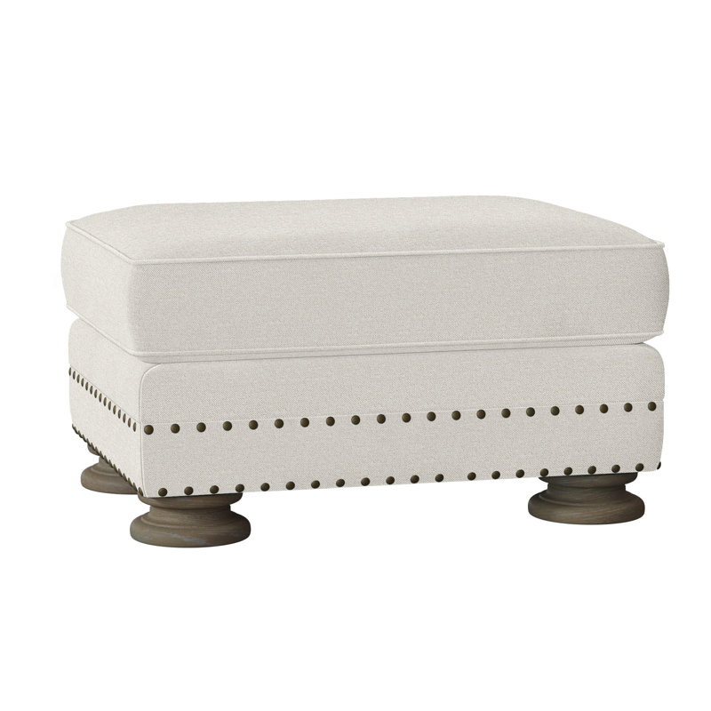 Foster Upholstered Ottoman, Portobello, White 5555-000