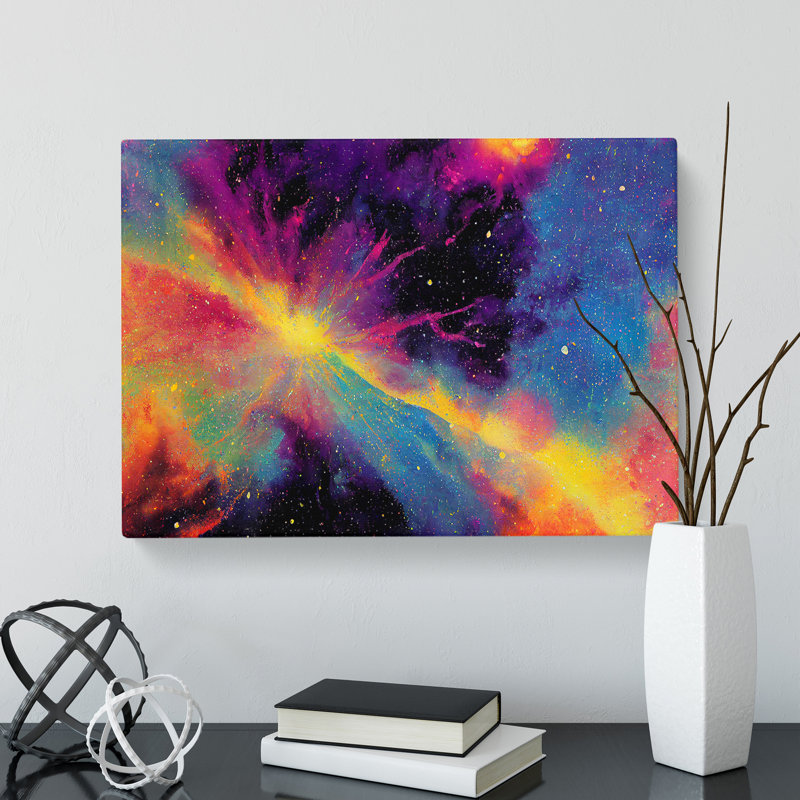 Painted Cosmos Vol.2 - Wrapped Canvas, 35cm H x 50cm W x 3cm D
