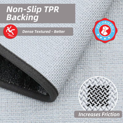 Non-Slip & Absorbent Doormat, Washable Floor Mat for Indoor Entryway, Traps Dirt and Mud from Shoes & Paws