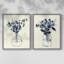 Vase floral indigo I - impression encadrée de qualité supérieure - prêt à être accroché - aucun clou requis - aucun clou requis-2056381505-2056381511