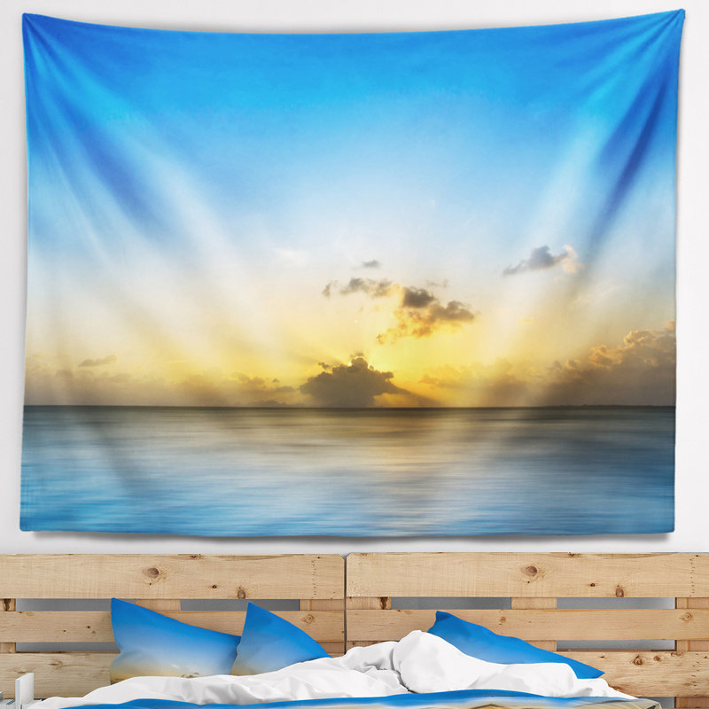 Tapisserie bord de mer au bord du lac en Thailande, H 68 po x l 80 po