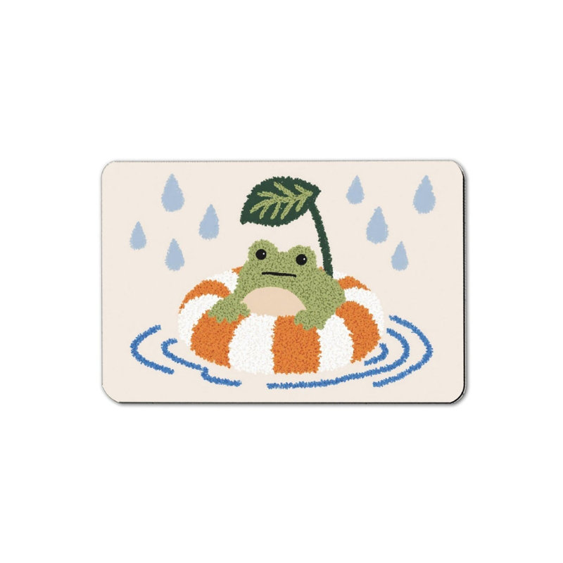 Frog Rainy Float Bath Mat For Bathroom, 16 X 24