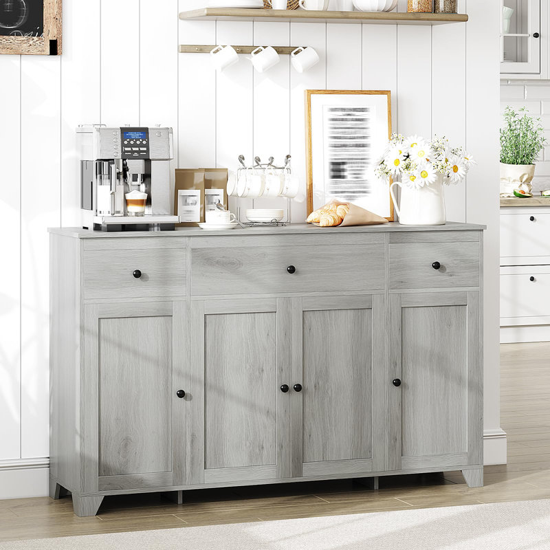 55 "Large Buffet Buffet Farmhouse, Gris