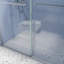 44 à 48 po W Double porte de douche coulissante, 76 H, verre trempé épais de 3/8 po, porte légère - quincaillerie en X