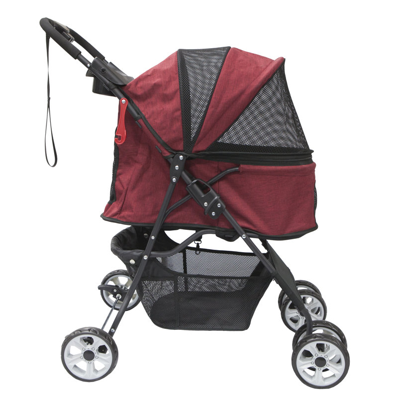 Catalina Red Robin Pet Stroller with Mesh Windows