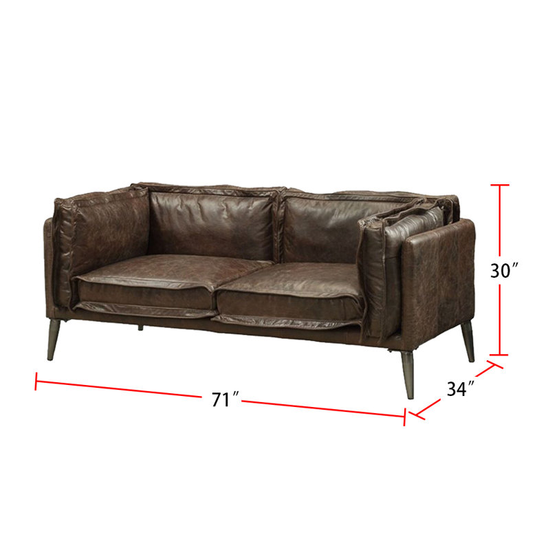 71'' Faux Leather Loveseat