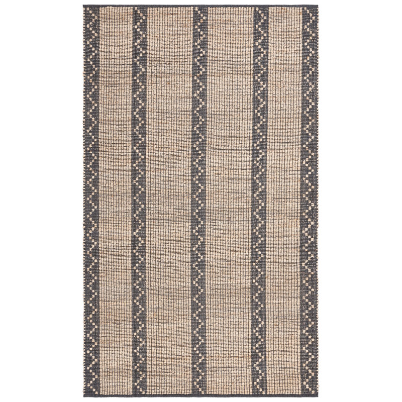 Iyadurai Natural Fiber Flat Weave Jute Pile Southwestern Rug, Rectangle 6' x 9'
