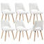 Dining Chairs, Chenille Upholstered, Hollow Back, 48cm Seat-979549748-979549749