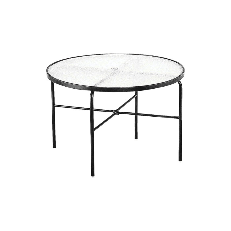 Outdoor Round Dining Table, Obsidian