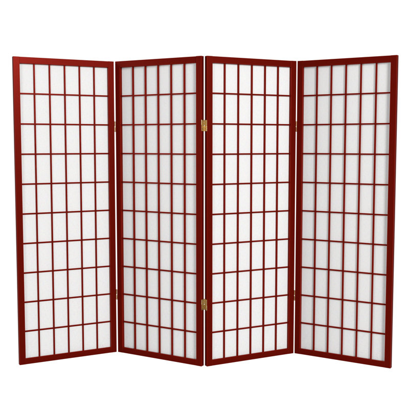 Écran court Shoji 50,75 "Alex, Palissandre, 4 panneaux