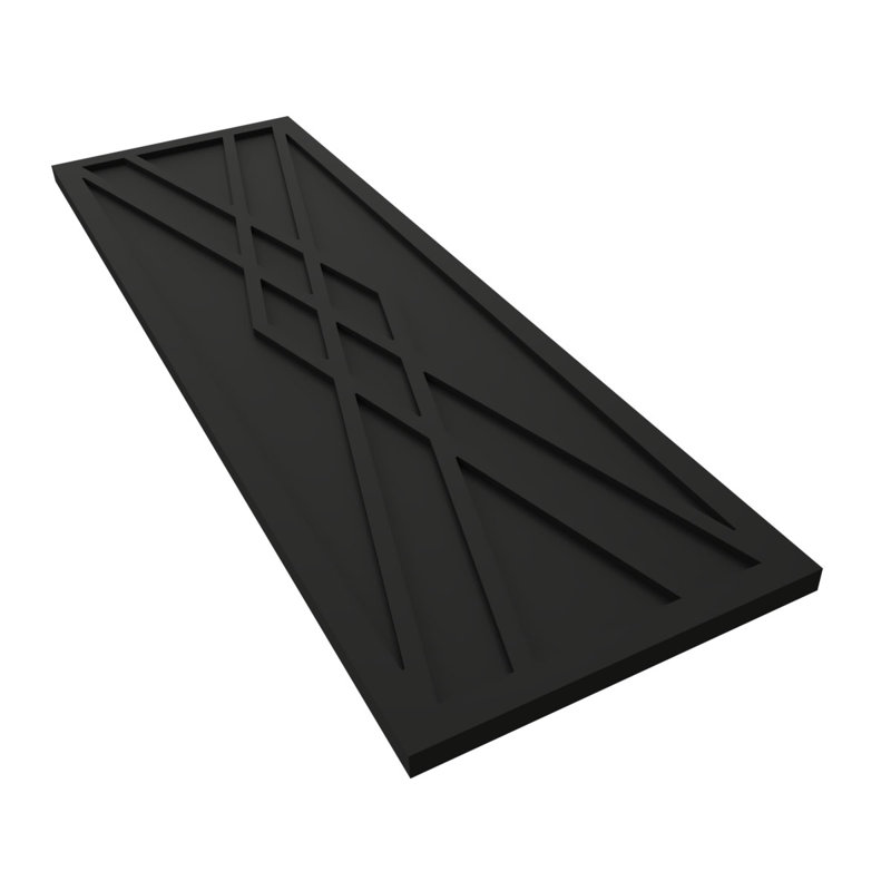 Volets de style moderne EnduraCore Composite Florence, L 12 po, Noir, H 32 po