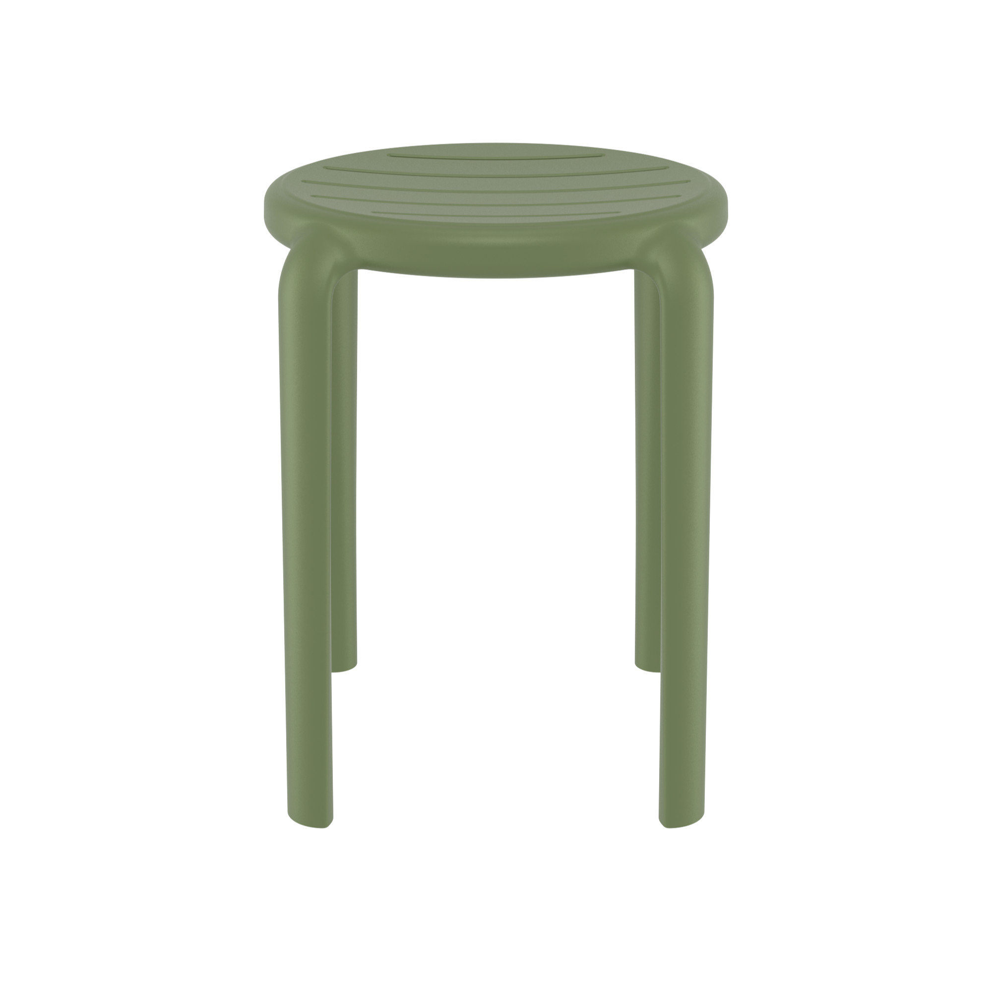 Aragons Stacking Patio Dining Side Chair, Olive Green