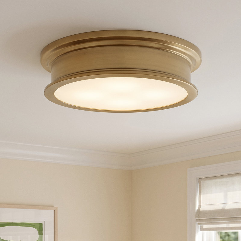 Rosanne 3 - Light 16" Flush Mount in Warm Brass, Warm Brass