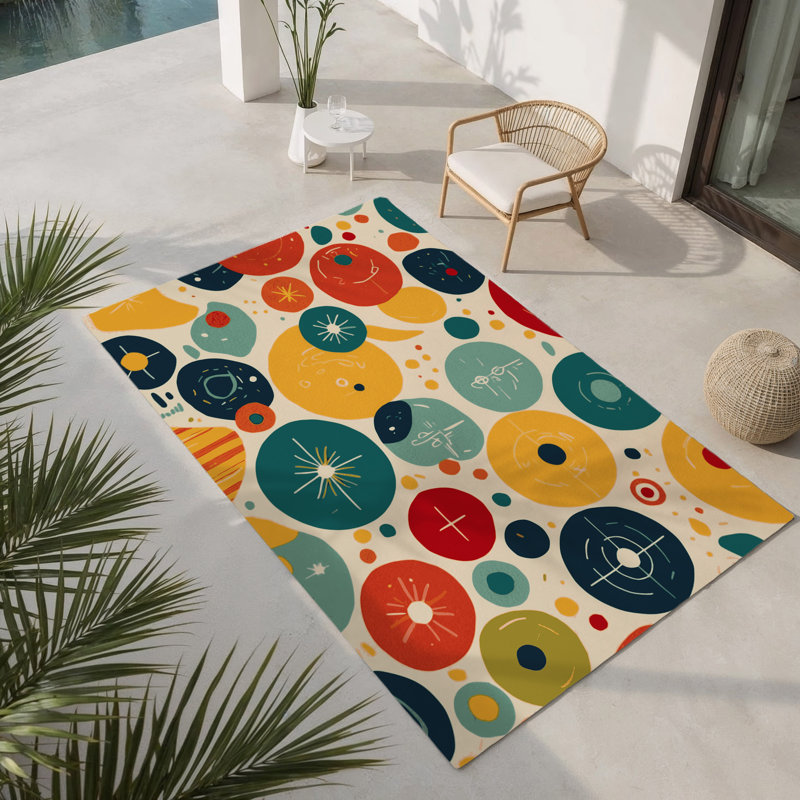 Tapis intérieur et extérieur Groovy Sway, Rectangle 1 pi 6 po x 2 pi 6 po