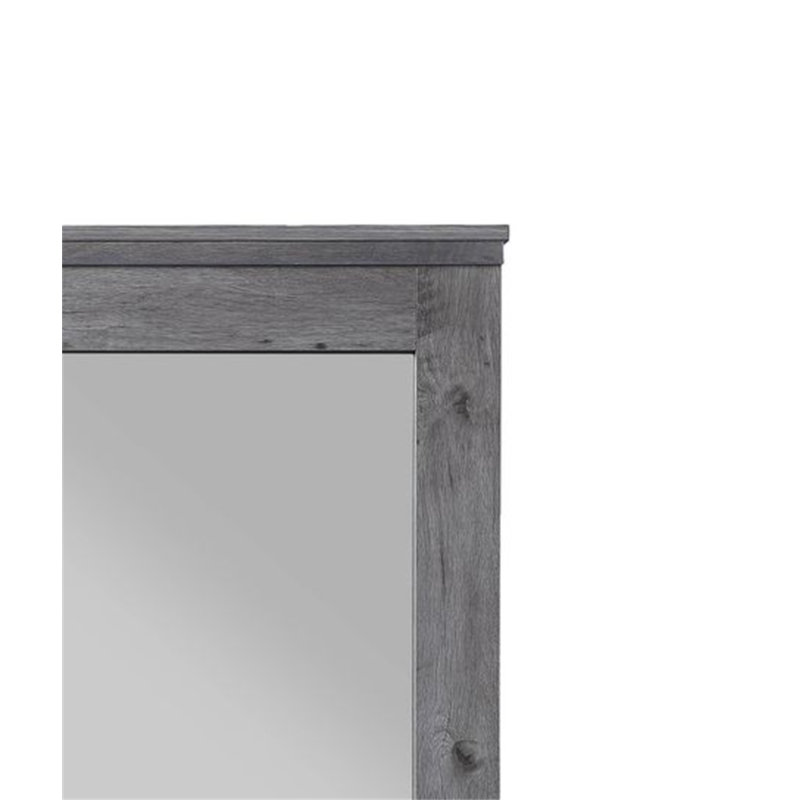 Vidalia Rustic Gray Oak Finish Mirror