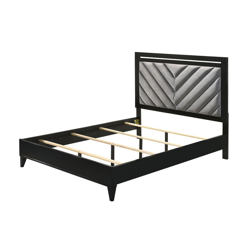 Aimee-Elizabeth Upholstered Standard Bed, Queen, Black