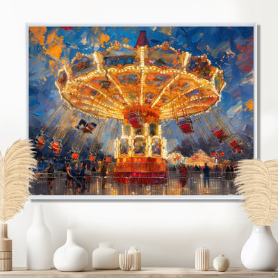 Amusement Parks Carrousel Carnival Colors - Reproduction d'art mural parcs d'attractions