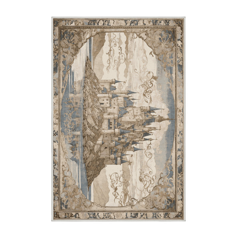Moonlit Fortress Rug, Rectangle 4' x 6'