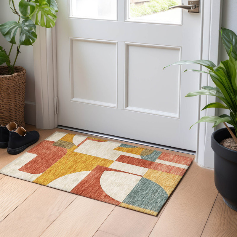 Tapis corail intérieur / extérieur lavable à la machine Cinead ACN1692, Rectangle 1 pi 8 po x 2 pi 6 po