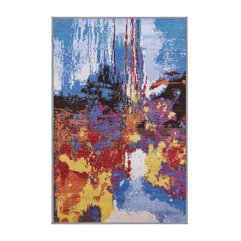 Tapis multicolore abstrait Coreopsis, Rectangle 6 pi x 9 pi