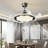 Hidden Blade Flush Mount Ceiling Fan With Light, 42" Led, Remote Control, Dimmable, Reversible, Indoor