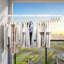 Séchoir à linge mural blanc pliable