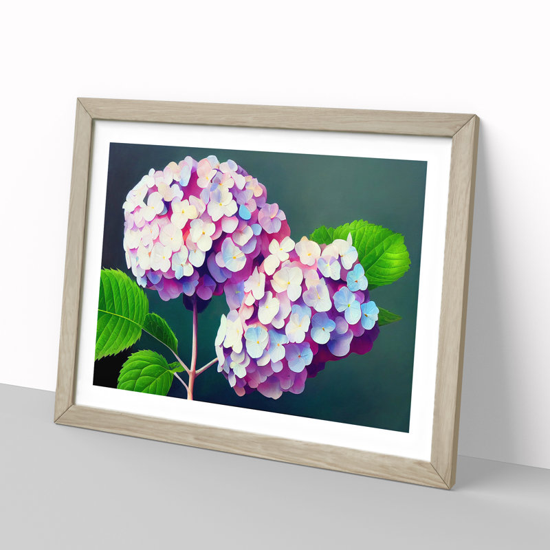 Glowing Hydrangea Flowers - Framed Print