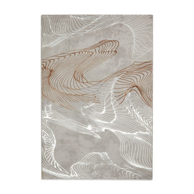 Creation area rug Machine Woven Rectangle Grey