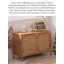 Armoire de rangement rétro en osier et pin