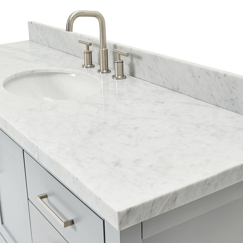 Magnolia Bath Vanity Rectangular Basin S061SCWRV, Oval, Gray