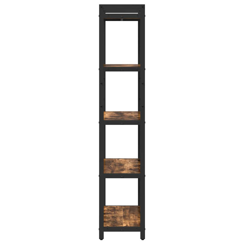 Steel Bookcase, Brown, (5 Shelves) 153cm H x 60cm W x 30cm D