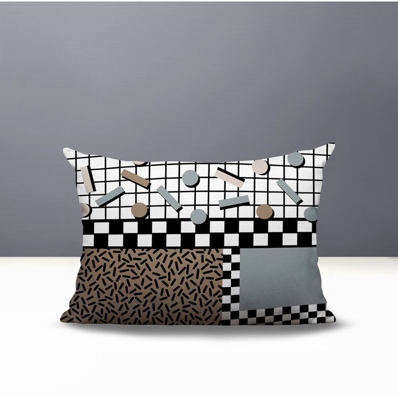 Coussin lombaire intérieur / extérieur Lumo, Rectangle H 14 po x l 20 po, Gris