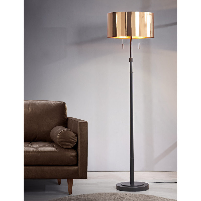 Lampe sur pied traditionnelle 67 po Maramastall, Bronze foncé, Cuivre
