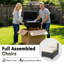 Ensemble de conversation modulaire d'extérieur en osier avec housse de mobilier imperméable et chaises pré-assemblées pour 2 personnes-905692856
