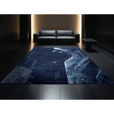 Tapis moelleux et moelleux à motif abstrait moderne et contemporain Fairwinds Alien