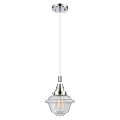 Downtown Urban - Caden Grourke - 1 Light 7" Cord Hung Mini Pendant - Satin Gold Finish - Clear Shade