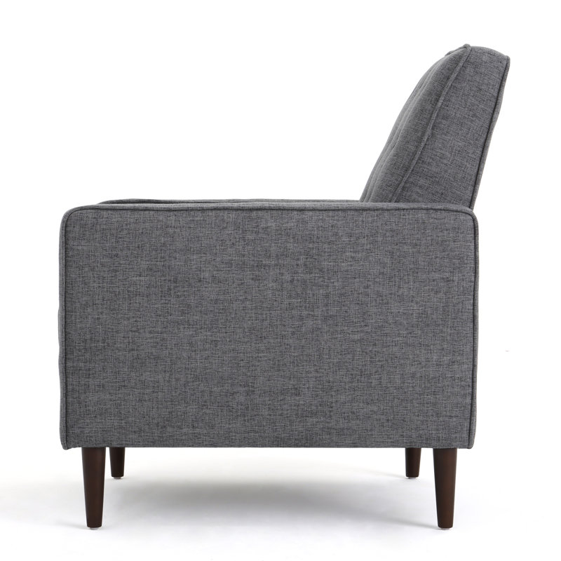 Upholstered Recliner, Gray 100% Polyester