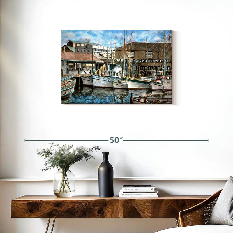 Aletra San Francisco Fisherman's Wharf, 1941, H 20 po x l 30 po