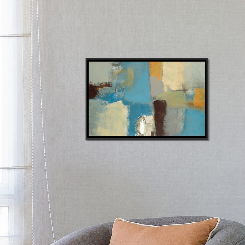 " Composure " by Lisa Ridgers, 40" H x 60" W x 1.5" D, Black Floater Framed Canvas, No Mat