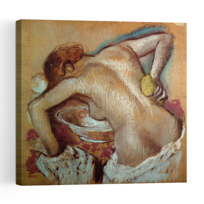 Femme à sa toilette, vers 1894, estampe d'art mural contemporain abstraite impressionniste