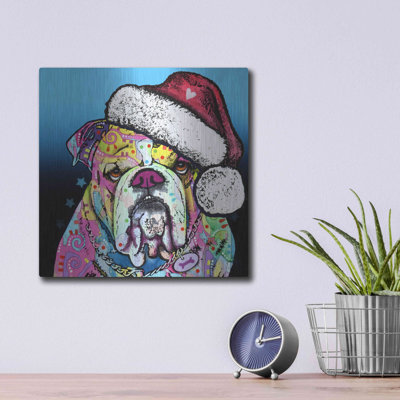 Lark Manor™ 'The Bulldog Christmas' by Dean Russo, Metal Wall Art