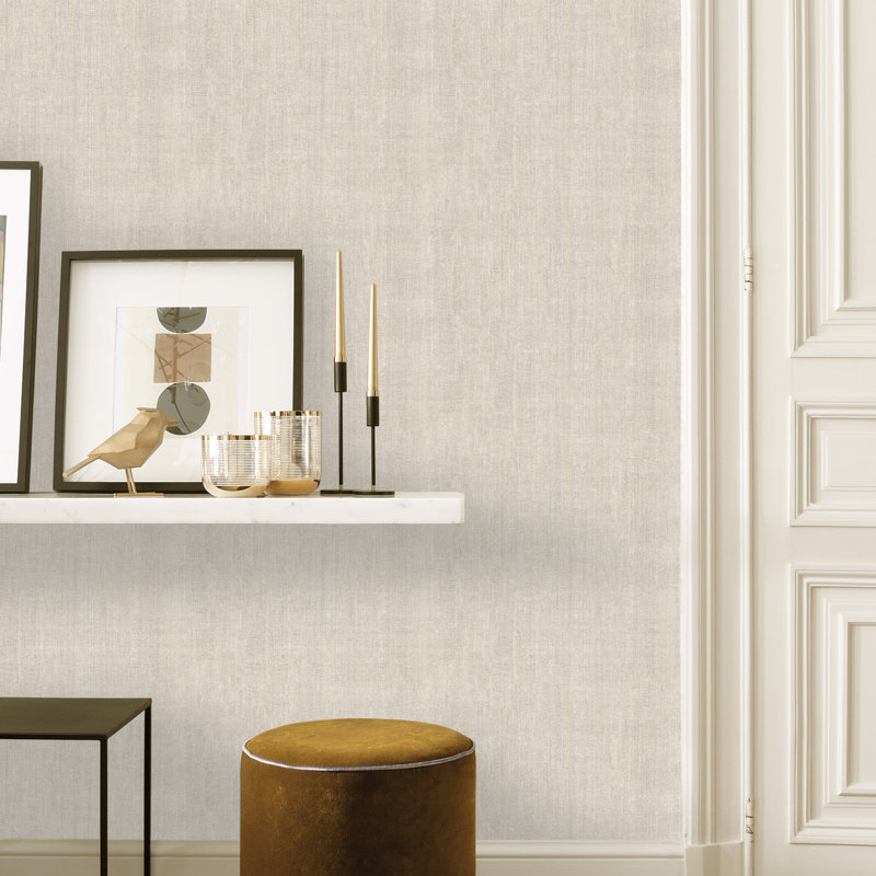 Papier peint texturé Allure, Crème, crème