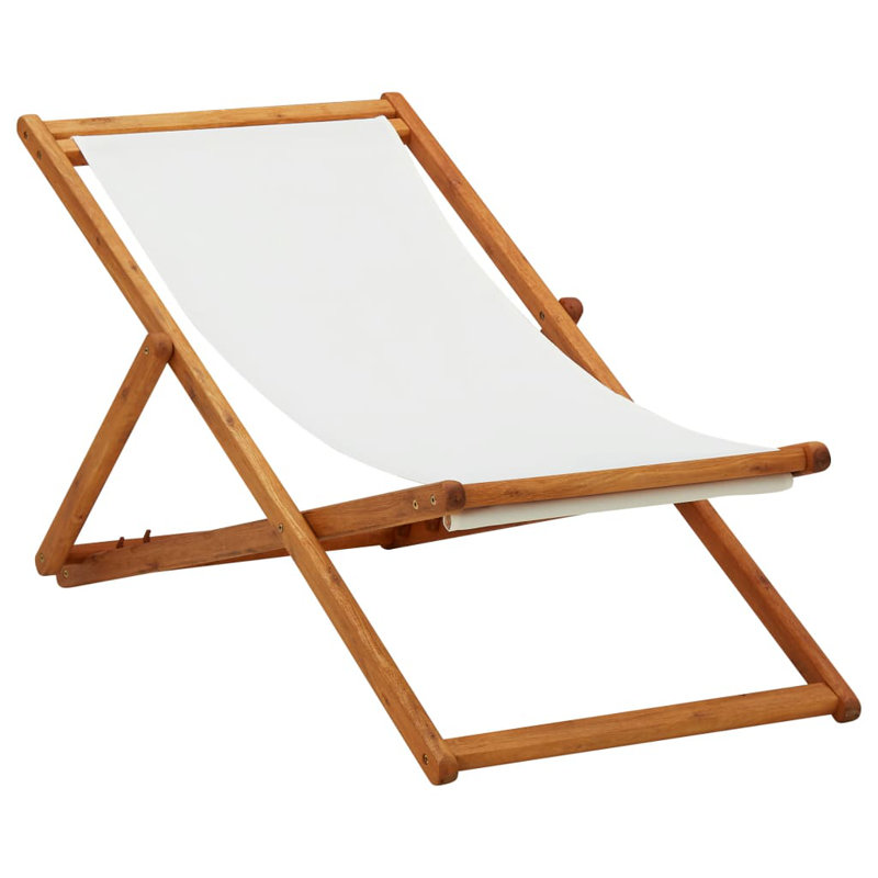 Chaise longue inclinable Alerah, Blanc