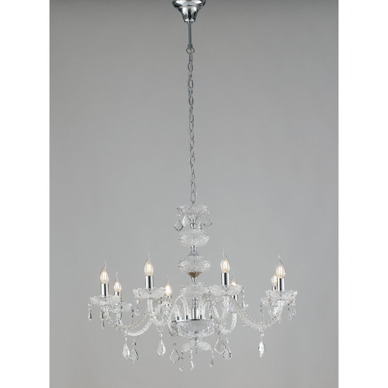 Greyson 8 - Light Candle Style Chandelier
